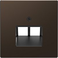 Лицевая панель Schneider Electric Merten D-Life для 2-м. розетки RJ45+RJ45 мокко